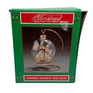Vintage House of Lloyd Christmas Around the World Shepherd Ornament W/ Stand